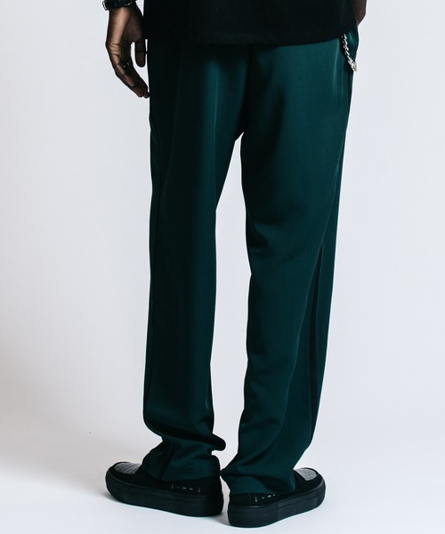 CRIMIE（クライミー）の「TAILORED SUMMER NIGHT TRACK TROUSERS _ ALL SEASON EASY CARE（スラックス・メンズ・グリーン/ブラック・M/L/XXL/XL/S）」の10枚目の写真