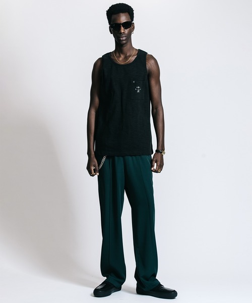 CRIMIE（クライミー）の「TAILORED SUMMER NIGHT TRACK TROUSERS _ ALL SEASON EASY CARE（スラックス・メンズ・グリーン/ブラック・M/L/XXL/XL/S）」の13枚目の写真