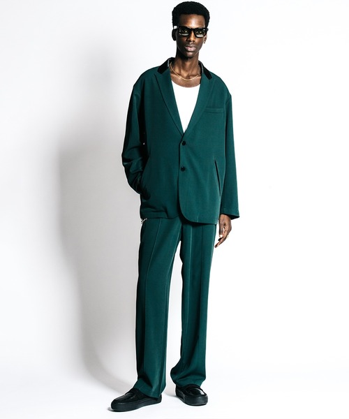 CRIMIE（クライミー）の「TAILORED SUMMER NIGHT TRACK TROUSERS _ ALL SEASON EASY CARE（スラックス・メンズ・グリーン/ブラック・M/L/XXL/XL/S）」の11枚目の写真