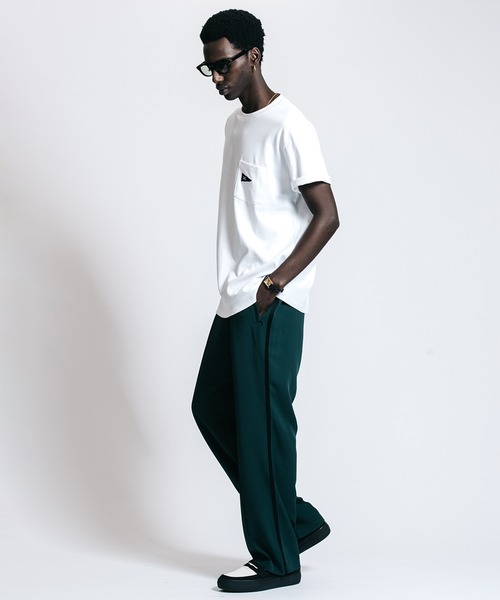 CRIMIE（クライミー）の「TAILORED SUMMER NIGHT TRACK TROUSERS _ ALL SEASON EASY CARE（スラックス・メンズ・グリーン/ブラック・M/L/XXL/XL/S）」の12枚目の写真