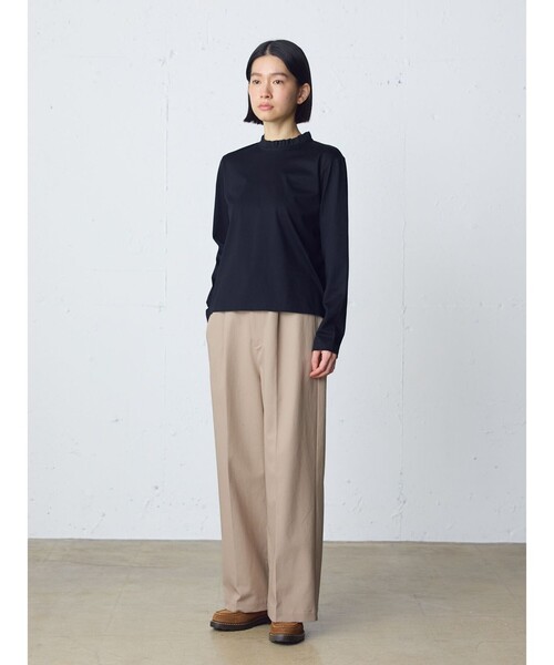 MidiUmi(ミディウミ)の「MidiUmi ワイドスラックスパンツ(その他パンツ・レディース・ブラック/ベージュ・S/M/2)」の6枚目の写真