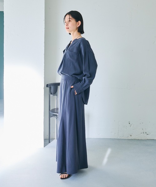 CROSS FUNCTION(クロスファンクション)の「《接触冷感》サマ美え とろみフレアマーメードスカート【CROSS FUNCTION/クロスファンクション】(スカート・レディース・チャコールグレー/ベージュ・L/M/LL)」の19枚目の写真