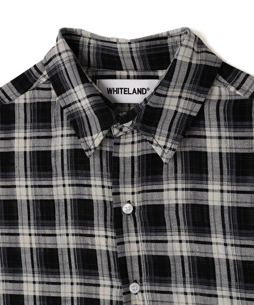 WHITELAND(ホワイトランド)の「WHITELAND/ホワイトランド/CHIFFON CHECK SHIRTS(シャツ/ブラウス・メンズ・ブラック・F)」の4枚目の写真
