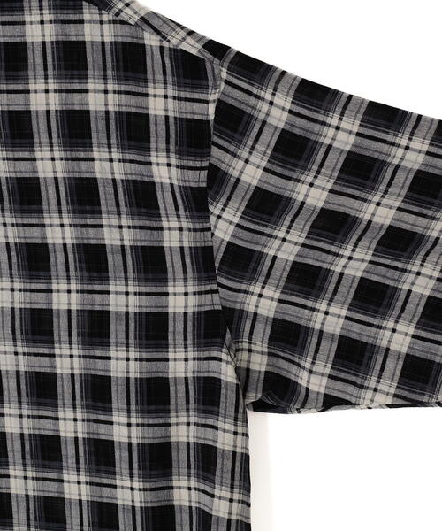 WHITELAND(ホワイトランド)の「WHITELAND/ホワイトランド/CHIFFON CHECK SHIRTS(シャツ/ブラウス・メンズ・ブラック・F)」の5枚目の写真