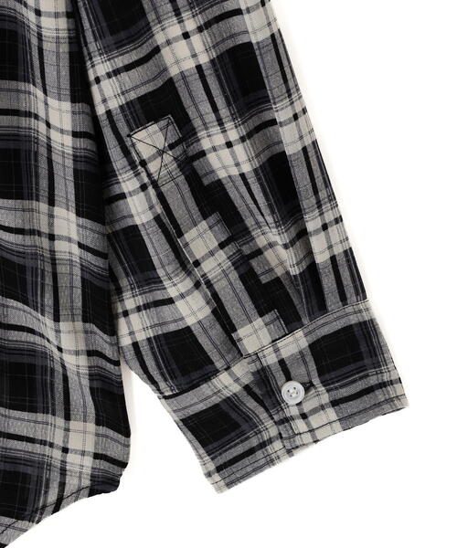 WHITELAND(ホワイトランド)の「WHITELAND/ホワイトランド/CHIFFON CHECK SHIRTS(シャツ/ブラウス・メンズ・ブラック・F)」の6枚目の写真