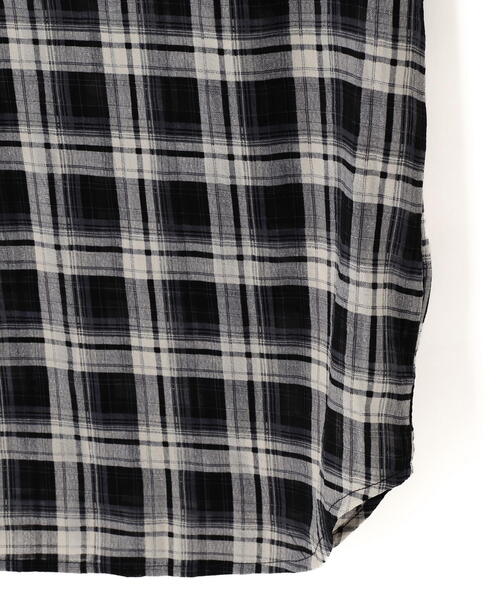 WHITELAND(ホワイトランド)の「WHITELAND/ホワイトランド/CHIFFON CHECK SHIRTS(シャツ/ブラウス・メンズ・ブラック・F)」の8枚目の写真