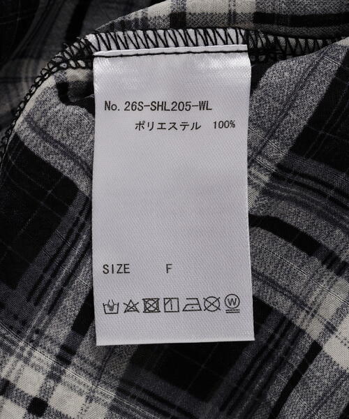 WHITELAND(ホワイトランド)の「WHITELAND/ホワイトランド/CHIFFON CHECK SHIRTS(シャツ/ブラウス・メンズ・ブラック・F)」の10枚目の写真