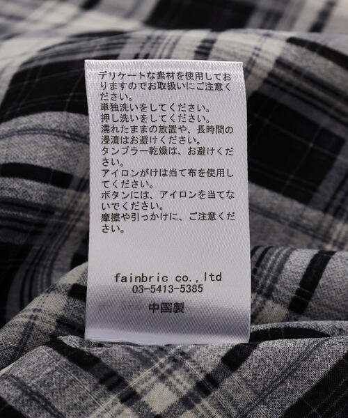 WHITELAND(ホワイトランド)の「WHITELAND/ホワイトランド/CHIFFON CHECK SHIRTS(シャツ/ブラウス・メンズ・ブラック・F)」の11枚目の写真