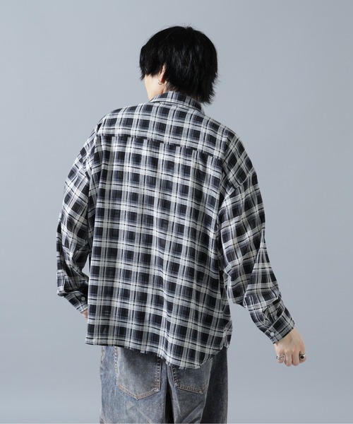 WHITELAND(ホワイトランド)の「WHITELAND/ホワイトランド/CHIFFON CHECK SHIRTS(シャツ/ブラウス・メンズ・ブラック・F)」の14枚目の写真