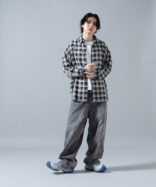 WHITELAND(ホワイトランド)の「WHITELAND/ホワイトランド/CHIFFON CHECK SHIRTS(シャツ/ブラウス・メンズ・ブラック・F)」の15枚目の写真