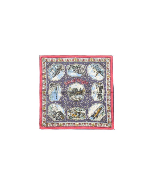 BINDU(ビンドゥー)の「(BINDU)Cotton Voile Wight Map Bandana(バンダナ/スカーフ・レディース・ライトパープル・ONE SIZE)」の6枚目の写真