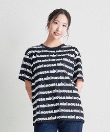 MIKI HOUSE | 【WEB限定】総柄ロゴ半袖Tシャツ(大人用)(Tシャツ/カットソー)