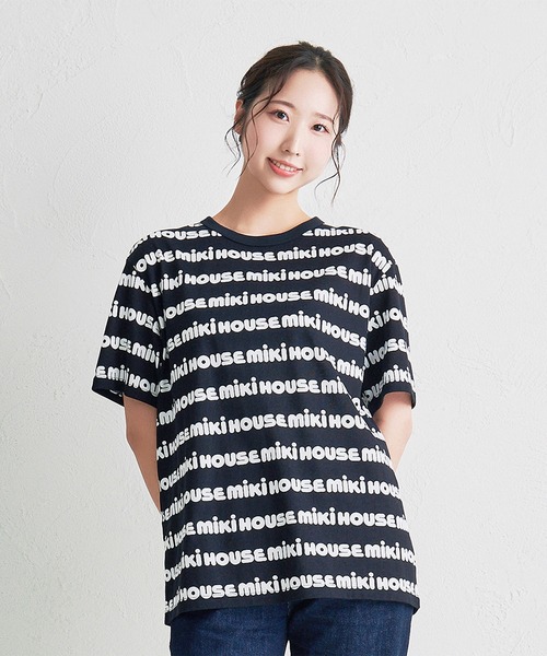 MIKI HOUSE（ミキハウス）の「ボックスロゴ半袖Tシャツ（大人用）（T