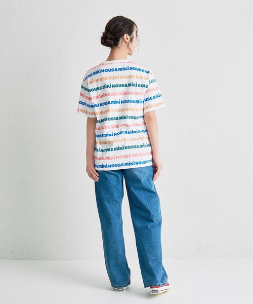 MIKI HOUSE(ミキハウス)の「【WEB限定】総柄ロゴ半袖Tシャツ(大人用)(Tシャツ/カットソー・レディース・マルチ/ブラック・L(175-185cm)/M(165-175cm)/S(155-165cm))」の12枚目の写真