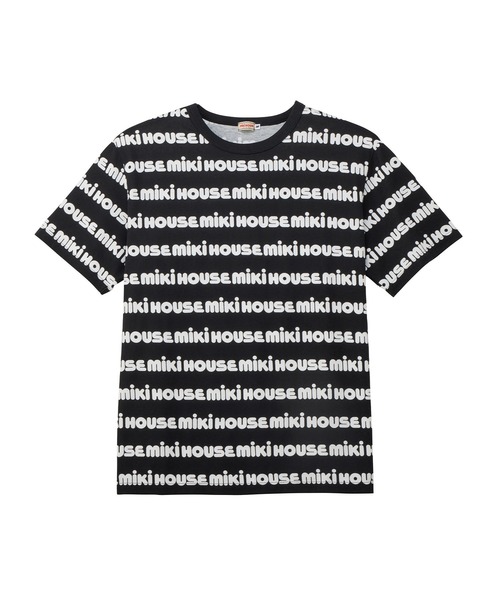 MIKI HOUSE(ミキハウス)の「【WEB限定】総柄ロゴ半袖Tシャツ(大人用)(Tシャツ/カットソー・レディース・マルチ/ブラック・L(175-185cm)/M(165-175cm)/S(155-165cm))」の8枚目の写真