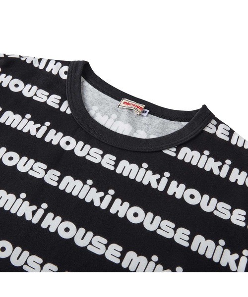 MIKI HOUSE(ミキハウス)の「【WEB限定】総柄ロゴ半袖Tシャツ(大人用)(Tシャツ/カットソー・レディース・マルチ/ブラック・L(175-185cm)/M(165-175cm)/S(155-165cm))」の10枚目の写真