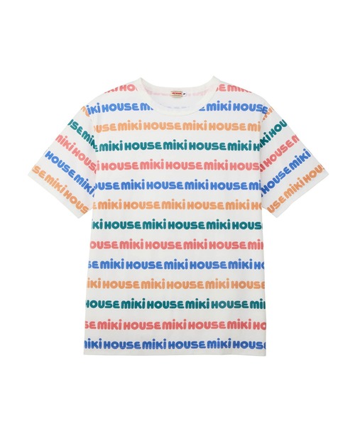 MIKI HOUSE(ミキハウス)の「【WEB限定】総柄ロゴ半袖Tシャツ(大人用)(Tシャツ/カットソー・レディース・マルチ/ブラック・L(175-185cm)/M(165-175cm)/S(155-165cm))」の13枚目の写真