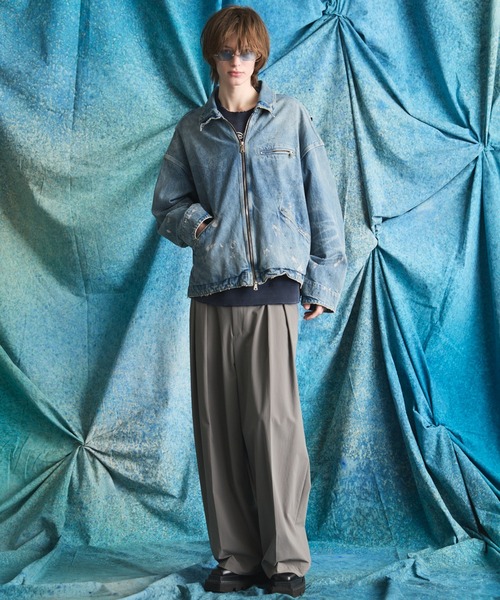 MAISON SPECIAL（メゾンスペシャル）の「《UNISEX》【PERTEX】Prime-Wide Two-tuck Trousers/【パーテックス】プライムワイドツータックスラックス【MAISON SPECIAL/メゾンスペシャル】■セットアップ対応■（スラックス・メンズ・ブラック/グレー/チャコールグレー・0/1/2）」の6枚目の写真