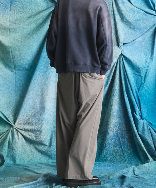 MAISON SPECIAL（メゾンスペシャル）の「《UNISEX》【PERTEX】Prime-Wide Two-tuck Trousers/【パーテックス】プライムワイドツータックスラックス【MAISON SPECIAL/メゾンスペシャル】■セットアップ対応■（スラックス・メンズ・ブラック/グレー/チャコールグレー・0/1/2）」の15枚目の写真