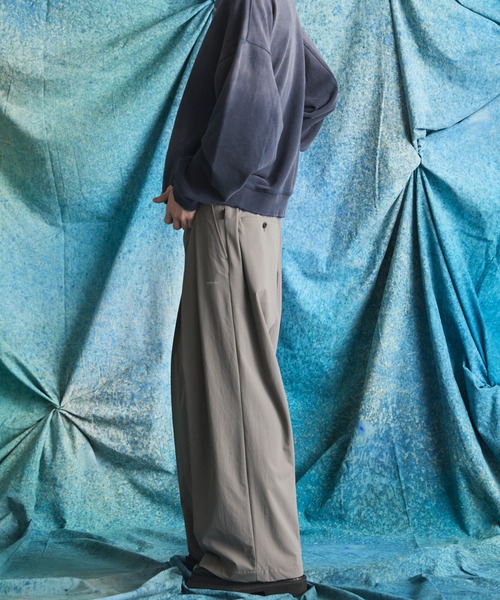 MAISON SPECIAL（メゾンスペシャル）の「《UNISEX》【PERTEX】Prime-Wide Two-tuck Trousers/【パーテックス】プライムワイドツータックスラックス【MAISON SPECIAL/メゾンスペシャル】■セットアップ対応■（スラックス・メンズ・ブラック/グレー/チャコールグレー・0/1/2）」の14枚目の写真
