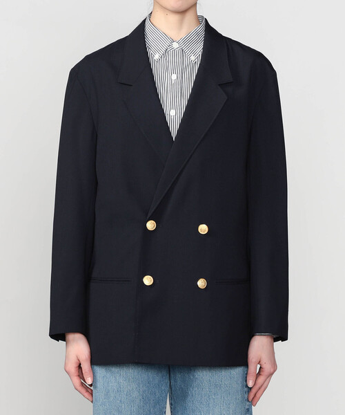 GYMPHLEX(ジムフレックス)の「Gymphlex | ダブルブレストジャケット WOMEN(テーラードジャケット・レディース・ダークネイビー・12/14)」の8枚目の写真