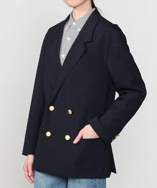 GYMPHLEX(ジムフレックス)の「Gymphlex | ダブルブレストジャケット WOMEN(テーラードジャケット・レディース・ダークネイビー・12/14)」の12枚目の写真