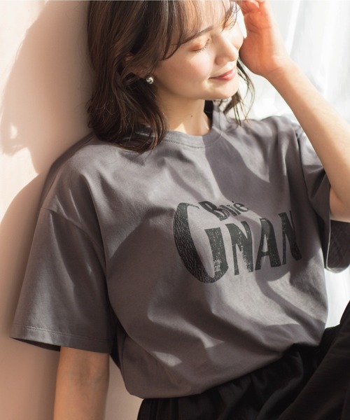 SHOO・LA・RUE（シューラルー）の「カジュアルプリントTシャツ（Tシャツ/カットソー・レディース・チャコール/ワイン系1/ホワイト/ブルー系その他2/ブラウン系その他・03/02）」の6枚目の写真