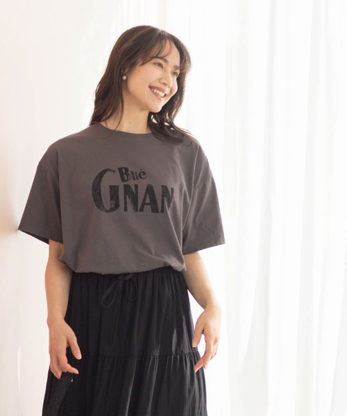 SHOO・LA・RUE（シューラルー）の「カジュアルプリントTシャツ（Tシャツ/カットソー・レディース・チャコール/ワイン系1/ホワイト/ブルー系その他2/ブラウン系その他・03/02）」の8枚目の写真
