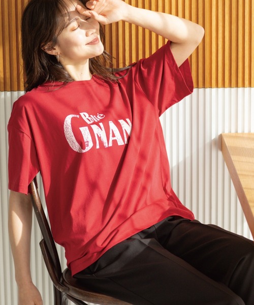 SHOO・LA・RUE（シューラルー）の「カジュアルプリントTシャツ（Tシャツ/カットソー・レディース・チャコール/ワイン系1/ホワイト/ブルー系その他2/ブラウン系その他・03/02）」の12枚目の写真