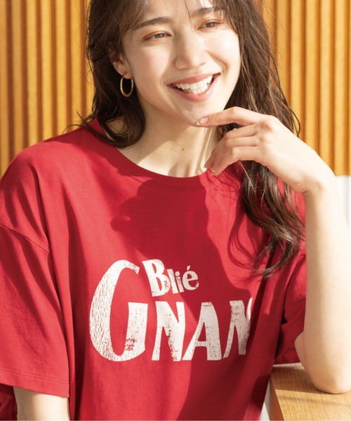 SHOO・LA・RUE（シューラルー）の「カジュアルプリントTシャツ（Tシャツ/カットソー・レディース・チャコール/ワイン系1/ホワイト/ブルー系その他2/ブラウン系その他・03/02）」の14枚目の写真