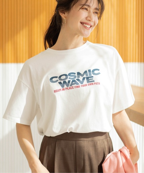 SHOO・LA・RUE（シューラルー）の「カジュアルプリントTシャツ（Tシャツ/カットソー・レディース・チャコール/ワイン系1/ホワイト/ブルー系その他2/ブラウン系その他・03/02）」の19枚目の写真