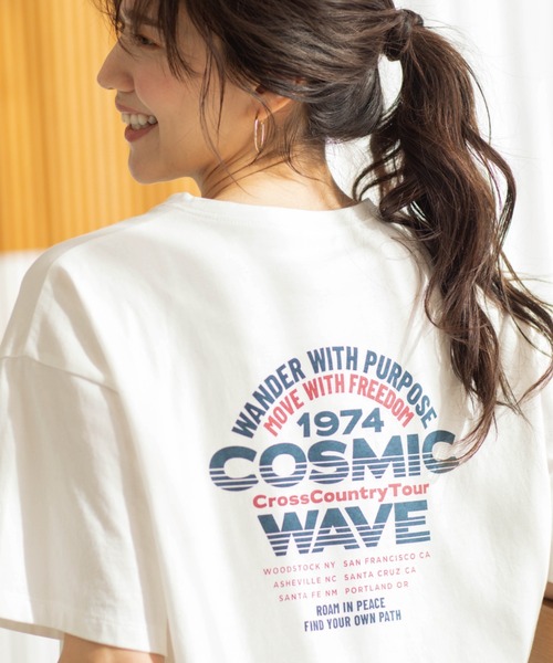 SHOO・LA・RUE（シューラルー）の「カジュアルプリントTシャツ（Tシャツ/カットソー・レディース・チャコール/ワイン系1/ホワイト/ブルー系その他2/ブラウン系その他・03/02）」の20枚目の写真