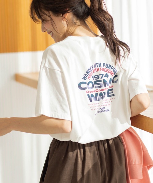 SHOO・LA・RUE（シューラルー）の「カジュアルプリントTシャツ（Tシャツ/カットソー・レディース・チャコール/ワイン系1/ホワイト/ブルー系その他2/ブラウン系その他・03/02）」の22枚目の写真