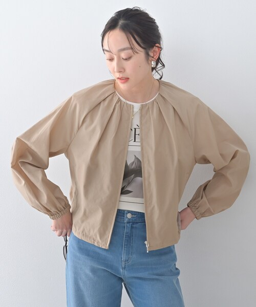 UNTITLED（アンタイトル）の「シャイニータイプライターブルゾン（ブルゾン・レディース・サンドベージュ/スミクロ・03/02/01/00/04/44/48/50）」の9枚目の写真