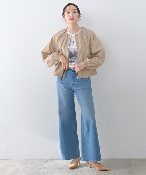 UNTITLED（アンタイトル）の「シャイニータイプライターブルゾン（ブルゾン・レディース・サンドベージュ/スミクロ・03/02/01/00/04/44/48/50）」の11枚目の写真