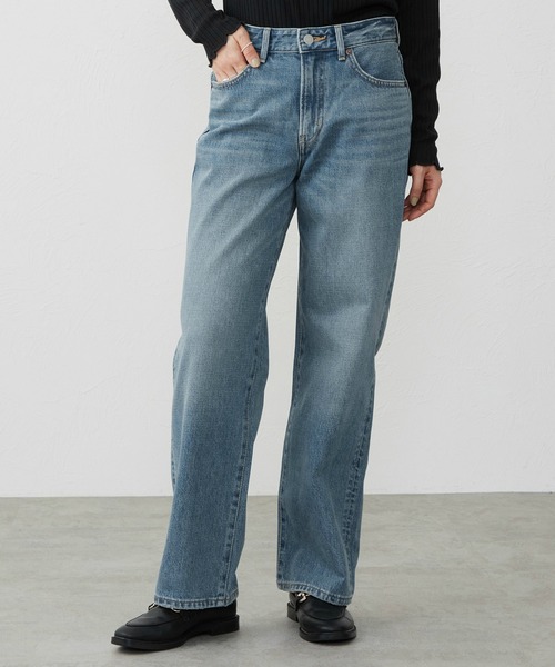 EDWIN(エドウィン)の「EDWIN エドウィン ルーズストレート デニムパンツ ジーンズ(デニムパンツ・レディース・ブラック系その他/インディゴブルー/ライトインディゴブルー・X-SMALL/SMALL/MEDIUM/LARGE)」の4枚目の写真