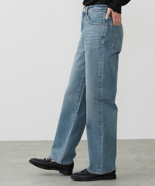 EDWIN(エドウィン)の「EDWIN エドウィン ルーズストレート デニムパンツ ジーンズ(デニムパンツ・レディース・ブラック系その他/インディゴブルー/ライトインディゴブルー・X-SMALL/SMALL/MEDIUM/LARGE)」の5枚目の写真