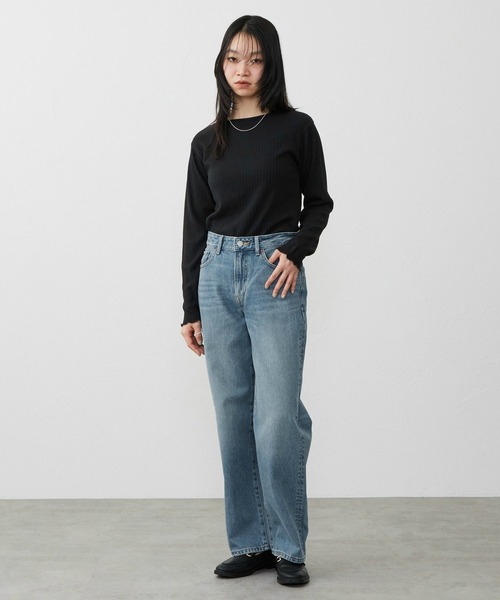EDWIN(エドウィン)の「EDWIN エドウィン ルーズストレート デニムパンツ ジーンズ(デニムパンツ・レディース・ブラック系その他/インディゴブルー/ライトインディゴブルー・X-SMALL/SMALL/MEDIUM/LARGE)」の11枚目の写真