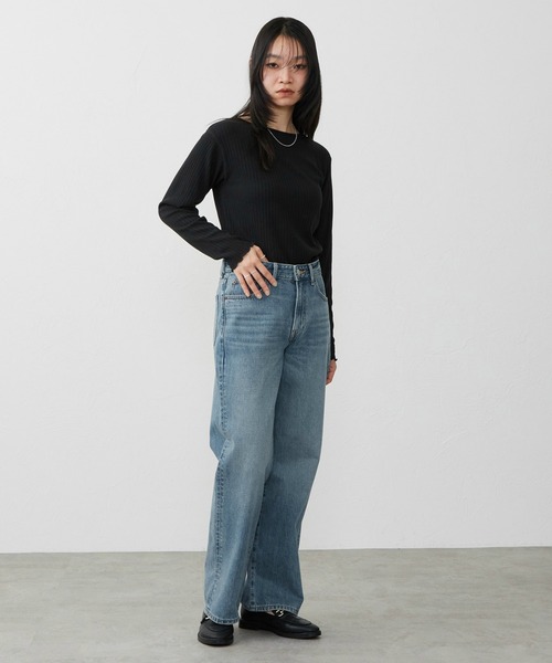 EDWIN(エドウィン)の「EDWIN エドウィン ルーズストレート デニムパンツ ジーンズ(デニムパンツ・レディース・ブラック系その他/インディゴブルー/ライトインディゴブルー・X-SMALL/SMALL/MEDIUM/LARGE)」の13枚目の写真