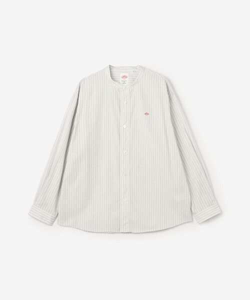 DANTON（ダントン）の「DANTON | コットンポプリン 長袖バンドカラーシャツ STRIPE MEN（シャツ/ブラウス・メンズ・グレー系その他/ブルー系その他・40/42）」の21枚目の写真