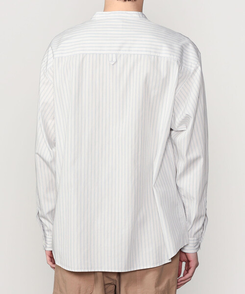 DANTON（ダントン）の「DANTON | コットンポプリン 長袖バンドカラーシャツ STRIPE MEN（シャツ/ブラウス・メンズ・グレー系その他/ブルー系その他・40/42）」の12枚目の写真