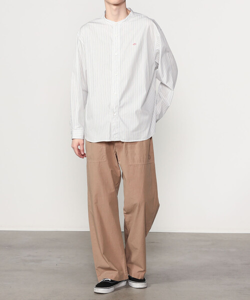 DANTON（ダントン）の「DANTON | コットンポプリン 長袖バンドカラーシャツ STRIPE MEN（シャツ/ブラウス・メンズ・グレー系その他/ブルー系その他・40/42）」の10枚目の写真