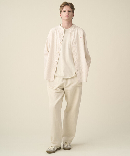 DANTON（ダントン）の「DANTON | コットンポプリン 長袖バンドカラーシャツ STRIPE MEN（シャツ/ブラウス・メンズ・グレー系その他/ブルー系その他・40/42）」の7枚目の写真