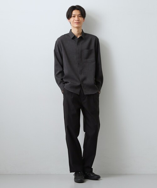 THE SHOP TK (ザ ショップ ティーケー )の「【LINO FINE】リネンライク 長袖シャツ UVカット イージーケア 吸水速乾 洗濯機OK(シャツ/ブラウス・メンズ・チャコールグレー/キャメル/ブルー系その他・02/03/04)」の6枚目の写真