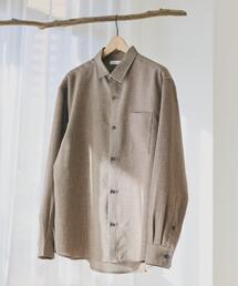 THE SHOP TK （ザ ショップ ティーケー ）の「【LINO FINE】リネンライク 長袖シャツ UVカット/イージーケア/吸水速乾/洗濯機OK（シャツ/ブラウス）」