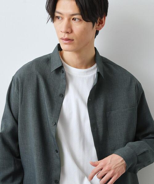 THE SHOP TK (ザ ショップ ティーケー )の「【LINO FINE】リネンライク 長袖シャツ UVカット イージーケア 吸水速乾 洗濯機OK(シャツ/ブラウス・メンズ・チャコールグレー/キャメル/ブルー系その他・02/03/04)」の12枚目の写真