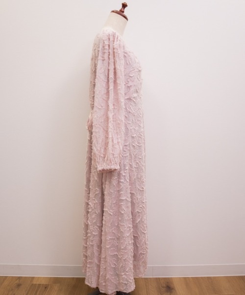 CLETTE(クレット)の「CLETTEオリジナルハートネックリーフフリンジワンピース(ワンピース・レディース・ブルー/ブラック/ピンク・4L/3L/LL)」の14枚目の写真