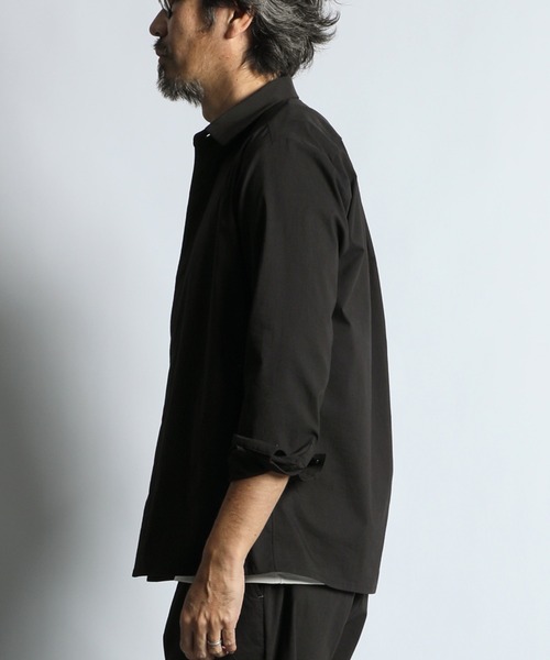 The DUFFER of ST.GEORGE(ザダファーオブセントジョージ)の「SUPER STRETCH FLY-FRONT SHIRT BLOUSON:セットアップ対応 フライフロント スーパーストレッチ シャツブルゾン(シャツ/ブラウス・メンズ・ブラック/ブラウン/ネイビー・MEDIUM/LARGE/X-LARGE)」の10枚目の写真
