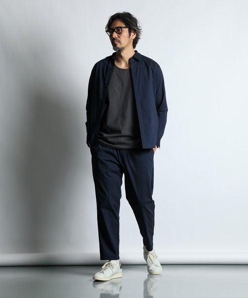 The DUFFER of ST.GEORGE(ザダファーオブセントジョージ)の「SUPER STRETCH FLY-FRONT SHIRT BLOUSON:セットアップ対応 フライフロント スーパーストレッチ シャツブルゾン(シャツ/ブラウス・メンズ・ブラック/ブラウン/ネイビー・MEDIUM/LARGE/X-LARGE)」の9枚目の写真