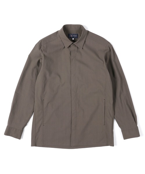 The DUFFER of ST.GEORGE(ザダファーオブセントジョージ)の「SUPER STRETCH FLY-FRONT SHIRT BLOUSON:セットアップ対応 フライフロント スーパーストレッチ シャツブルゾン(シャツ/ブラウス・メンズ・ブラック/ブラウン/ネイビー・MEDIUM/LARGE/X-LARGE)」の13枚目の写真